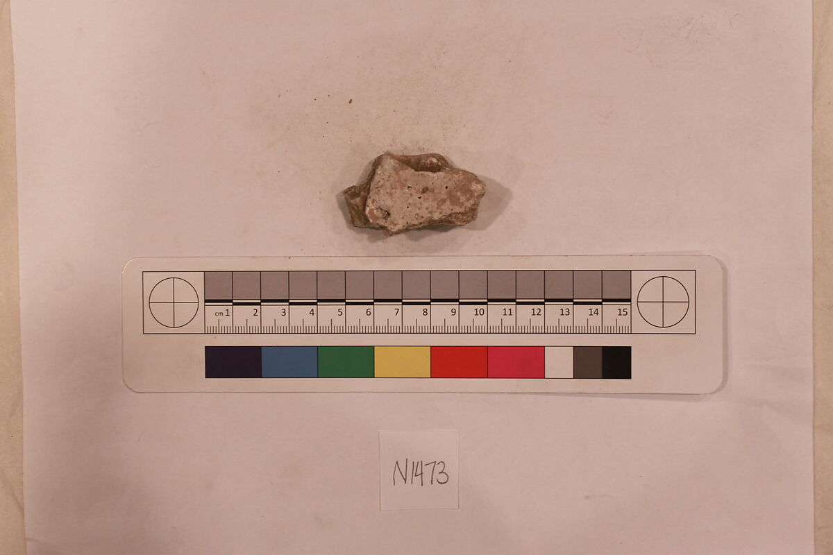 Stucco Fragment, Stucco; carved, painted