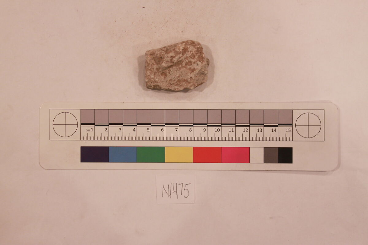 Stucco Fragment, Stucco; carved, painted