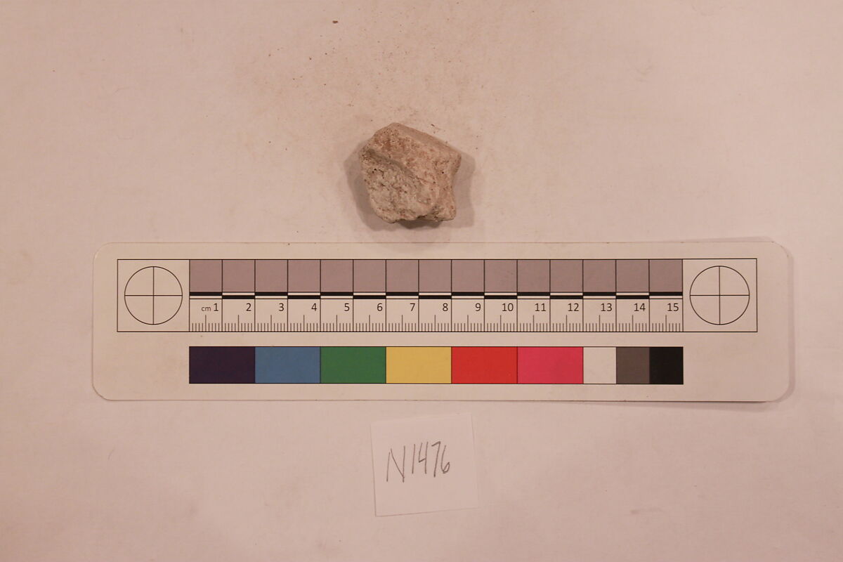 Stucco Fragment, Stucco; carved, painted