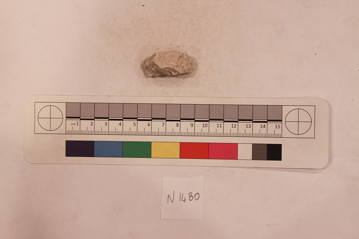 Stucco Fragment, Stucco; carved, painted