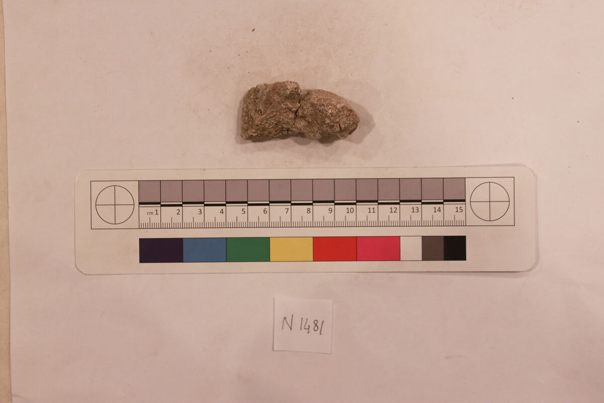 Stucco Fragment, Stucco; carved, painted