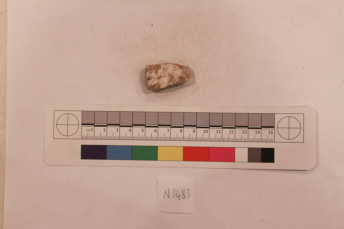 Stucco Fragment, Stucco; carved, painted