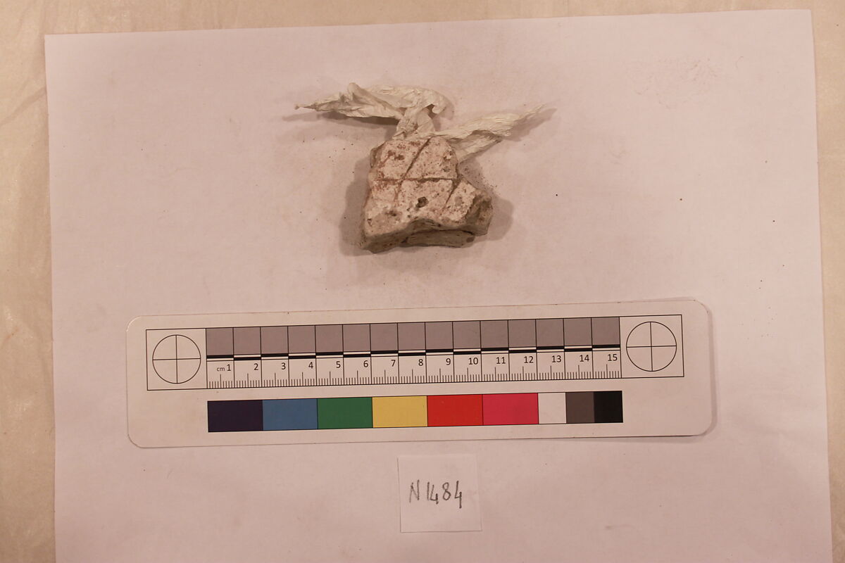 Stucco Fragment, Stucco; carved, painted
