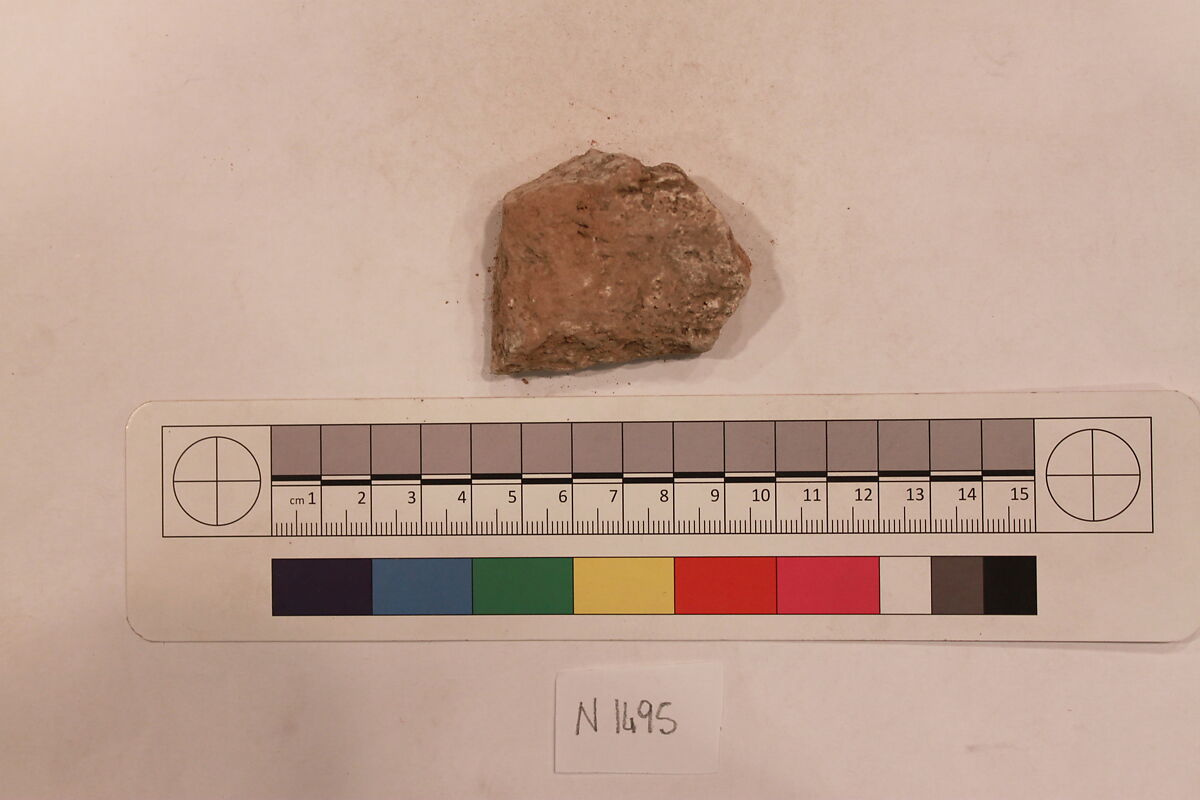 Stucco Fragment, Stucco; carved, painted