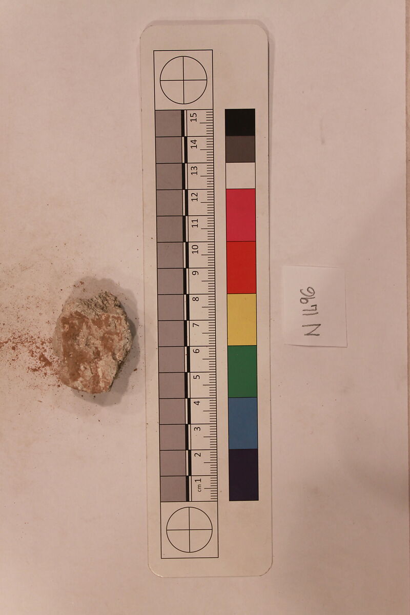 Stucco Fragment, Stucco; carved, painted