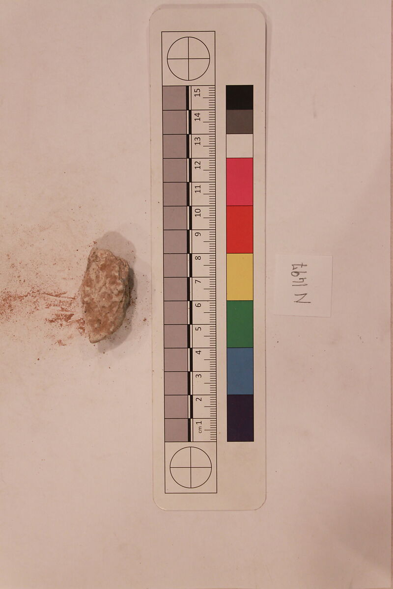 Stucco Fragment, Stucco; carved, painted