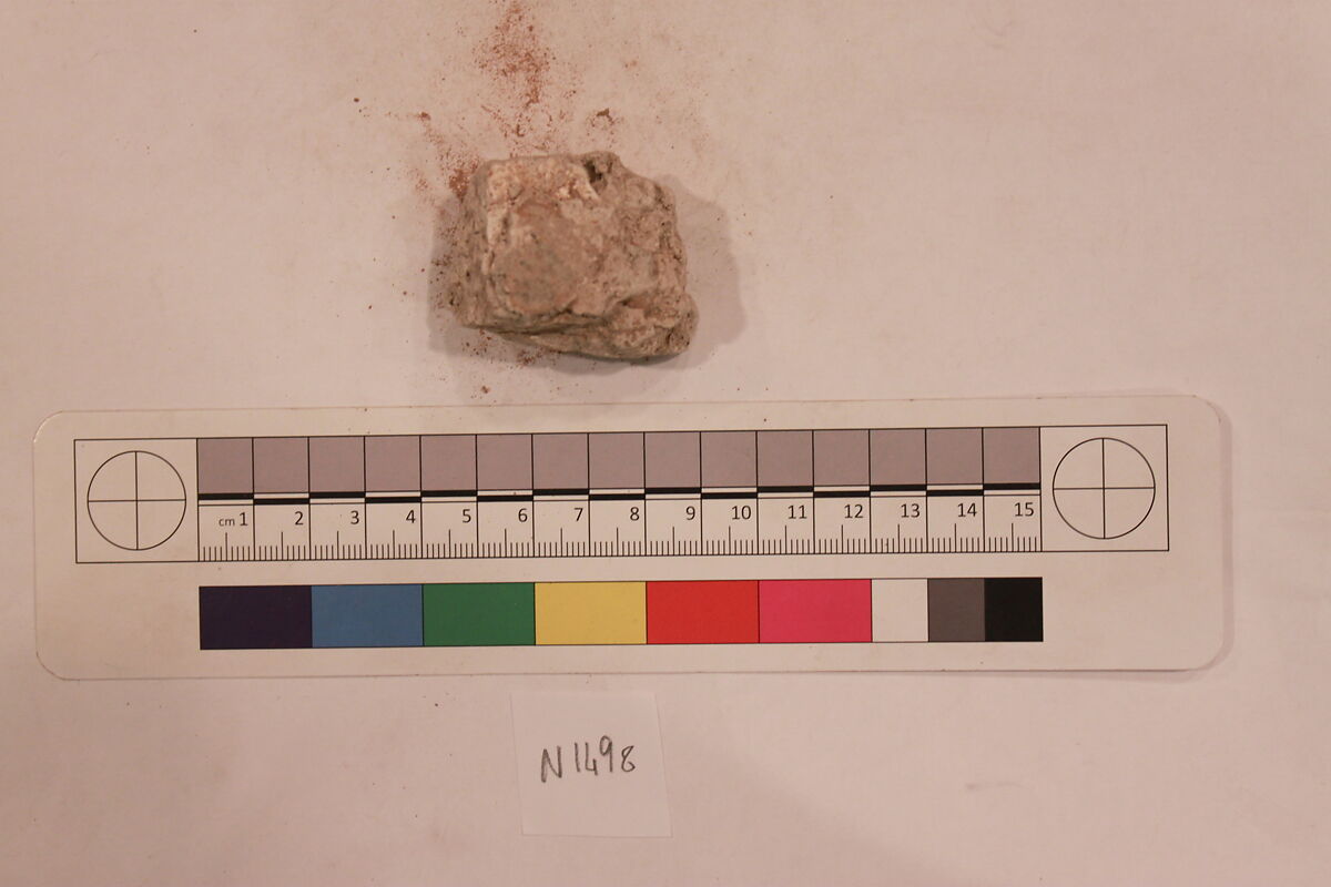 Stucco Fragment, Stucco; carved, painted