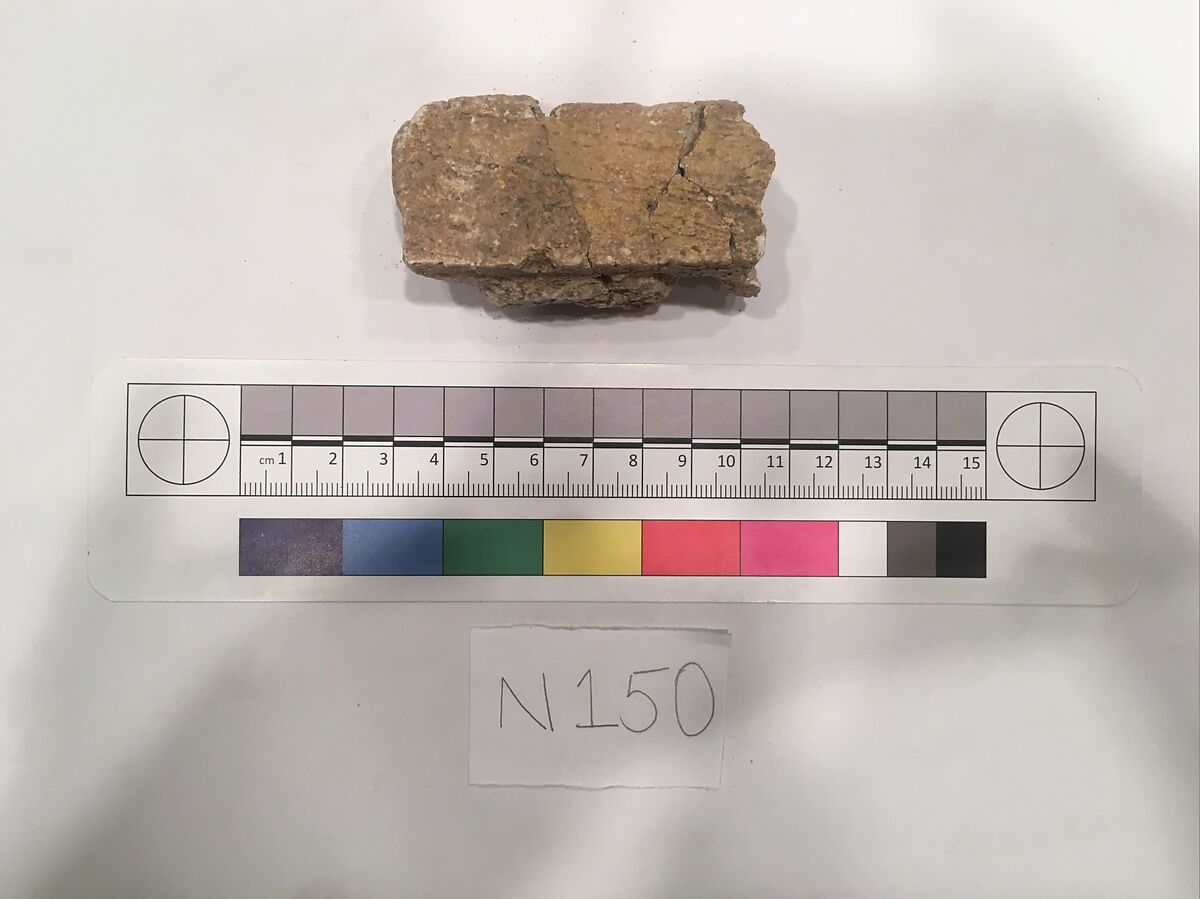 Stucco Fragment, Stucco; carved, painted