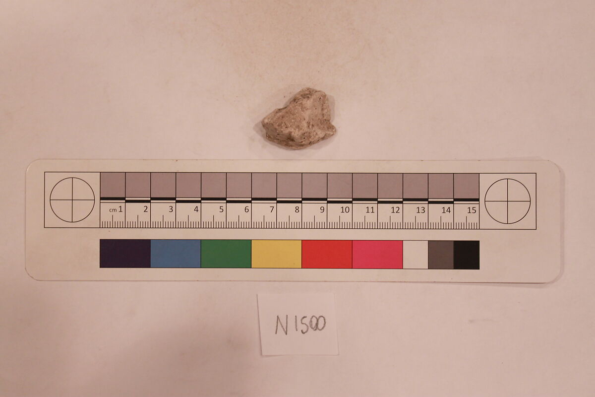 Stucco Fragment, Stucco; carved, painted