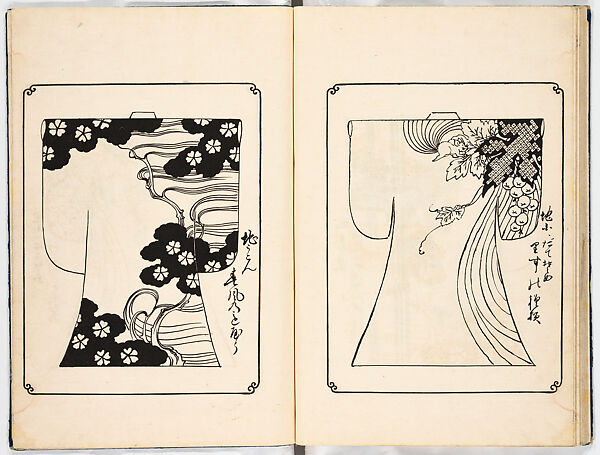 Kosode designs from the Genroku era, Woodblock-printed book, Japan