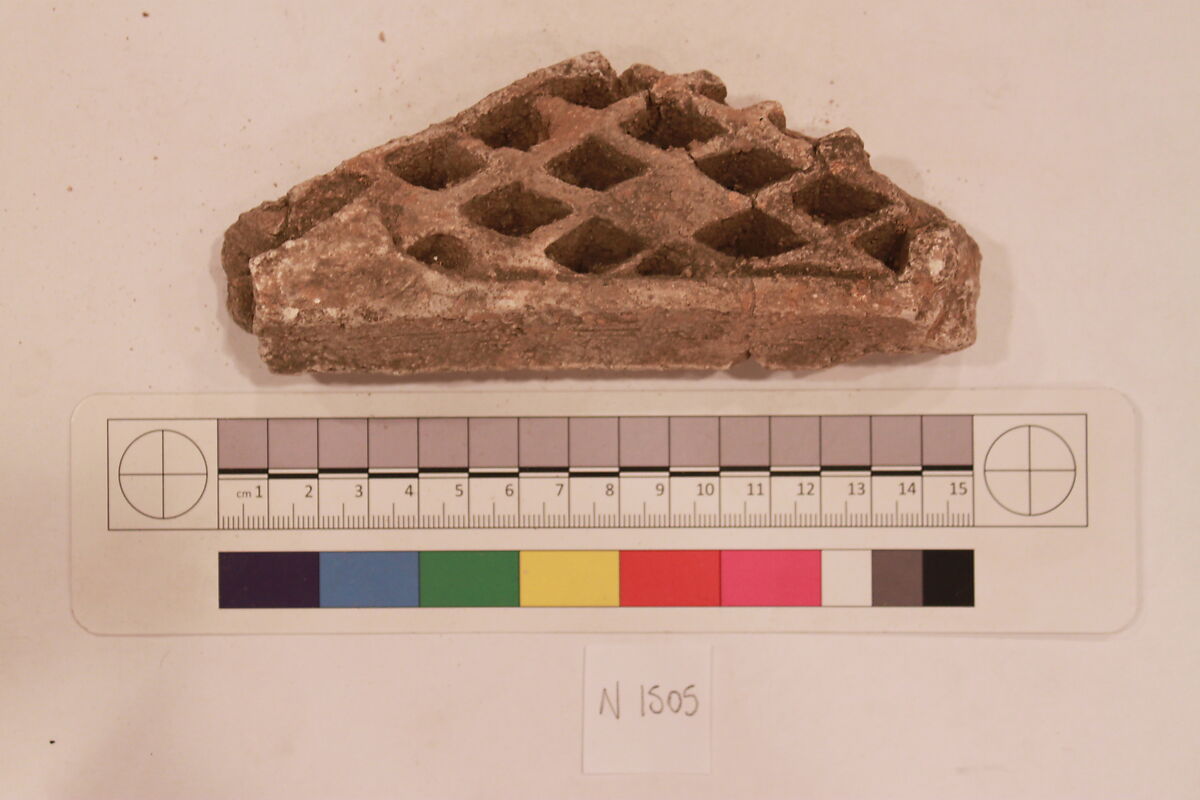 Stucco Fragment, Stucco; carved, painted