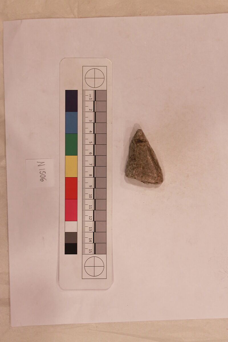 Stucco Fragment, Stucco; carved, painted