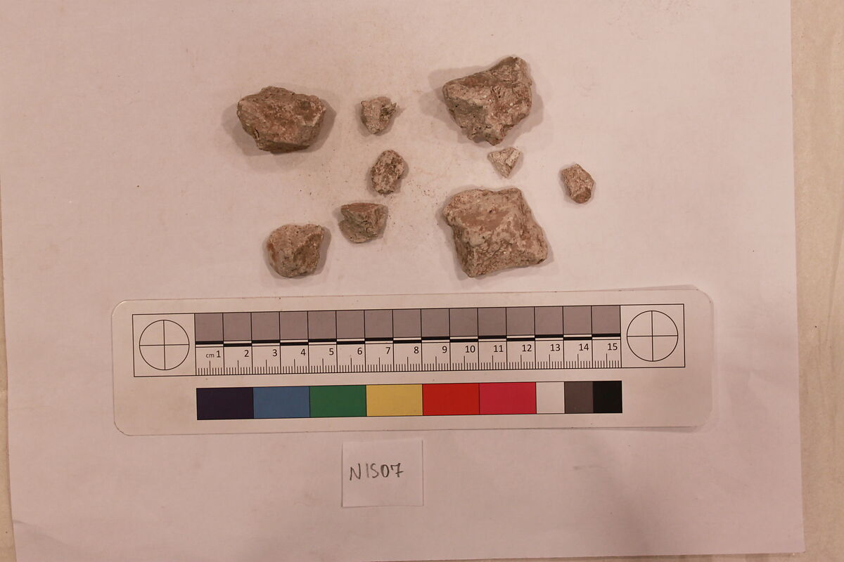 Stucco Fragment, Stucco; carved, painted