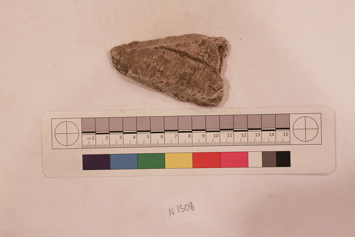 Stucco Fragment, Stucco; carved, painted