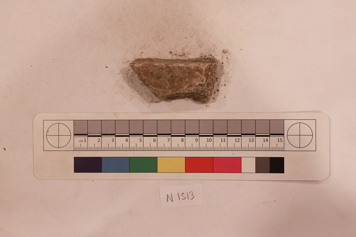 Stucco Fragment, Stucco; carved, painted