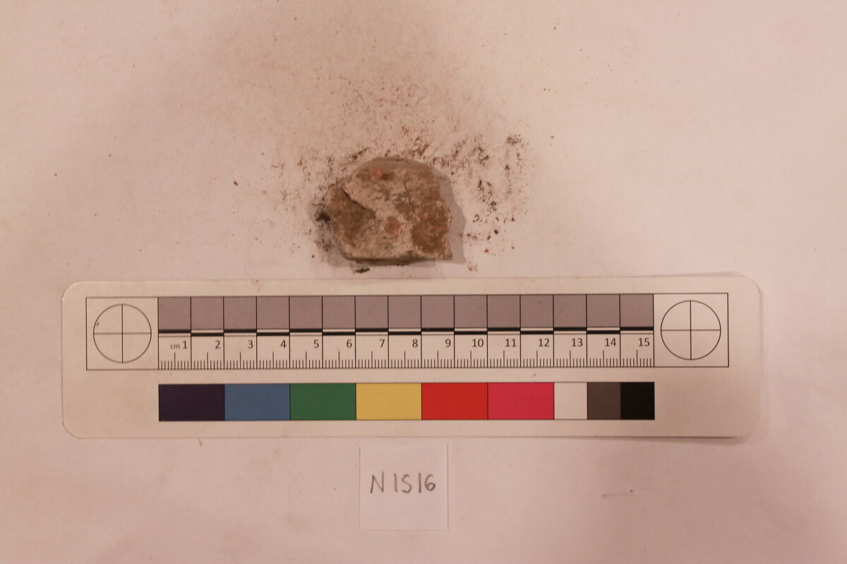 Stucco Fragment, Stucco; carved, painted