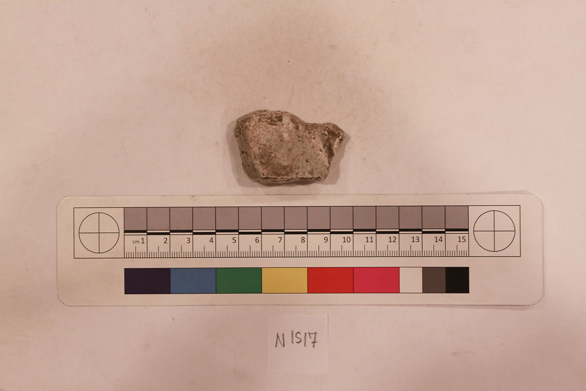 Stucco Fragment, Stucco; carved, painted