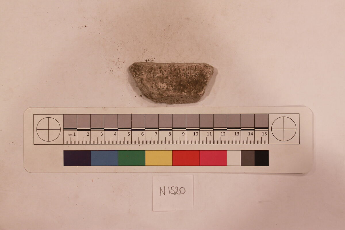 Stucco Fragment, Stucco; carved, painted