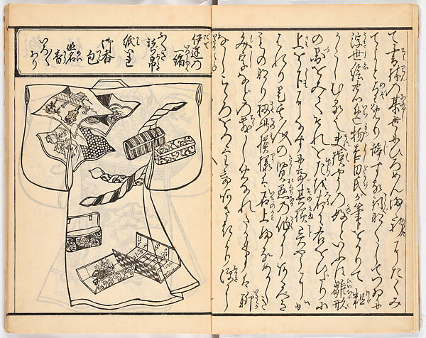 Onna yōkin mō zui (illustrated vocabulary for women), Woodblock-printed book, Japan