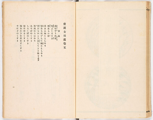 Onna yōkin mō zui (illustrated vocabulary for women), Woodblock-printed book, Japan