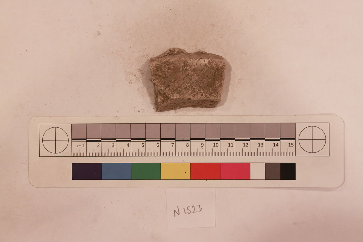 Stucco Fragment, Stucco; carved, painted