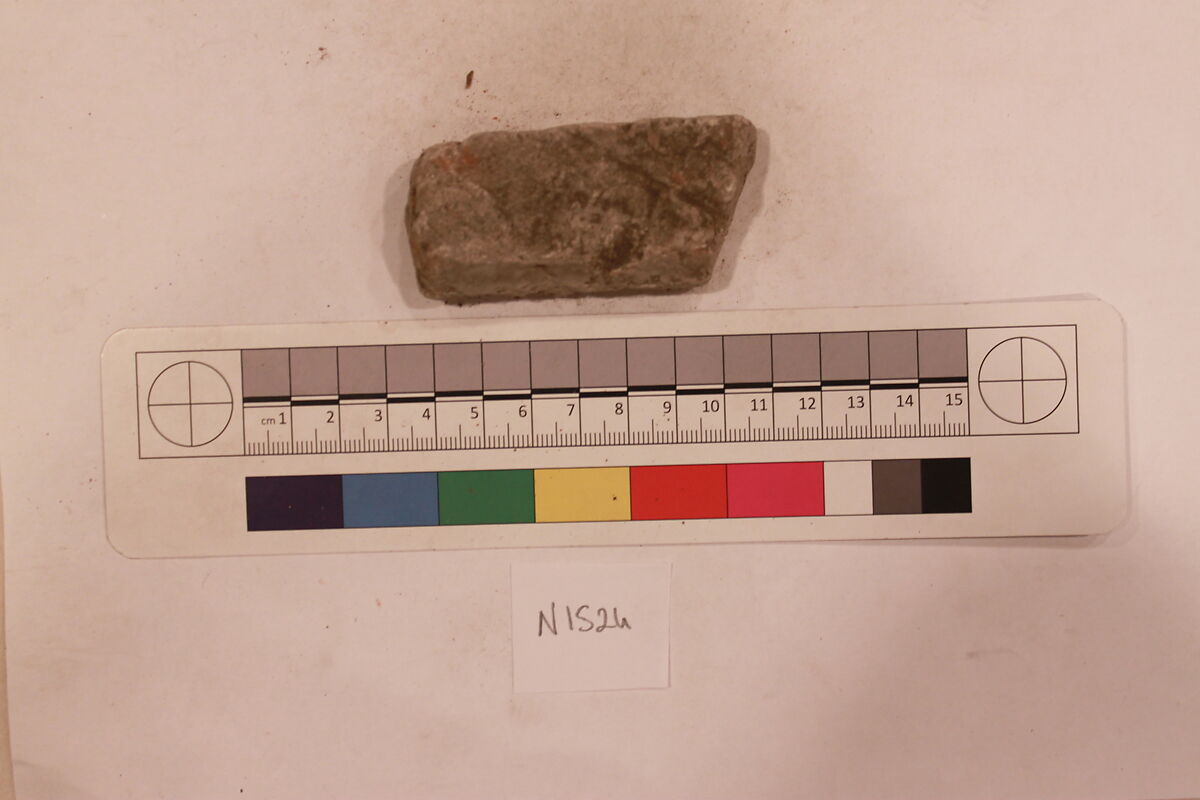 Stucco Fragment, Stucco; carved, painted