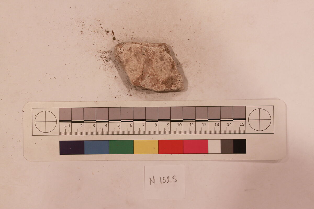Stucco Fragment, Stucco; carved, painted