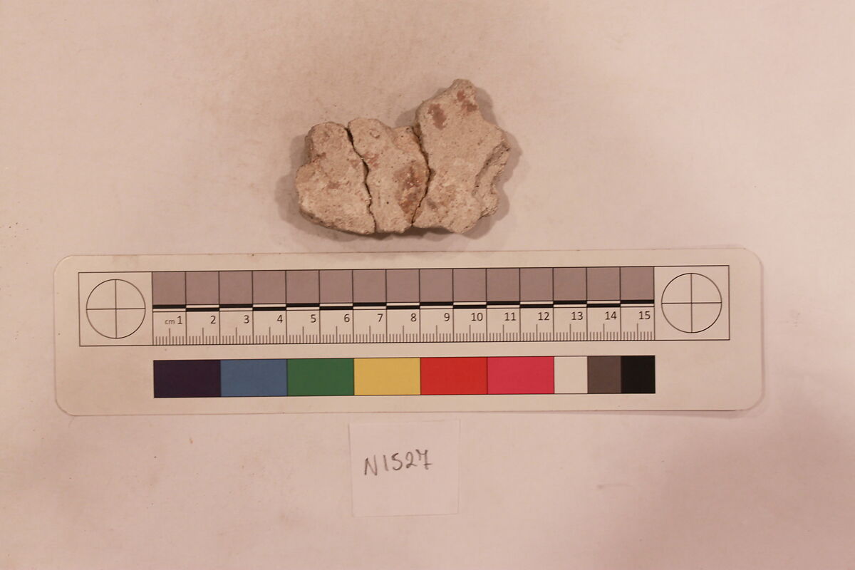 Stucco Fragment, Stucco; carved, painted