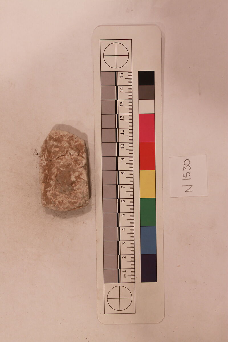 Stucco Fragment, Stucco; carved, painted