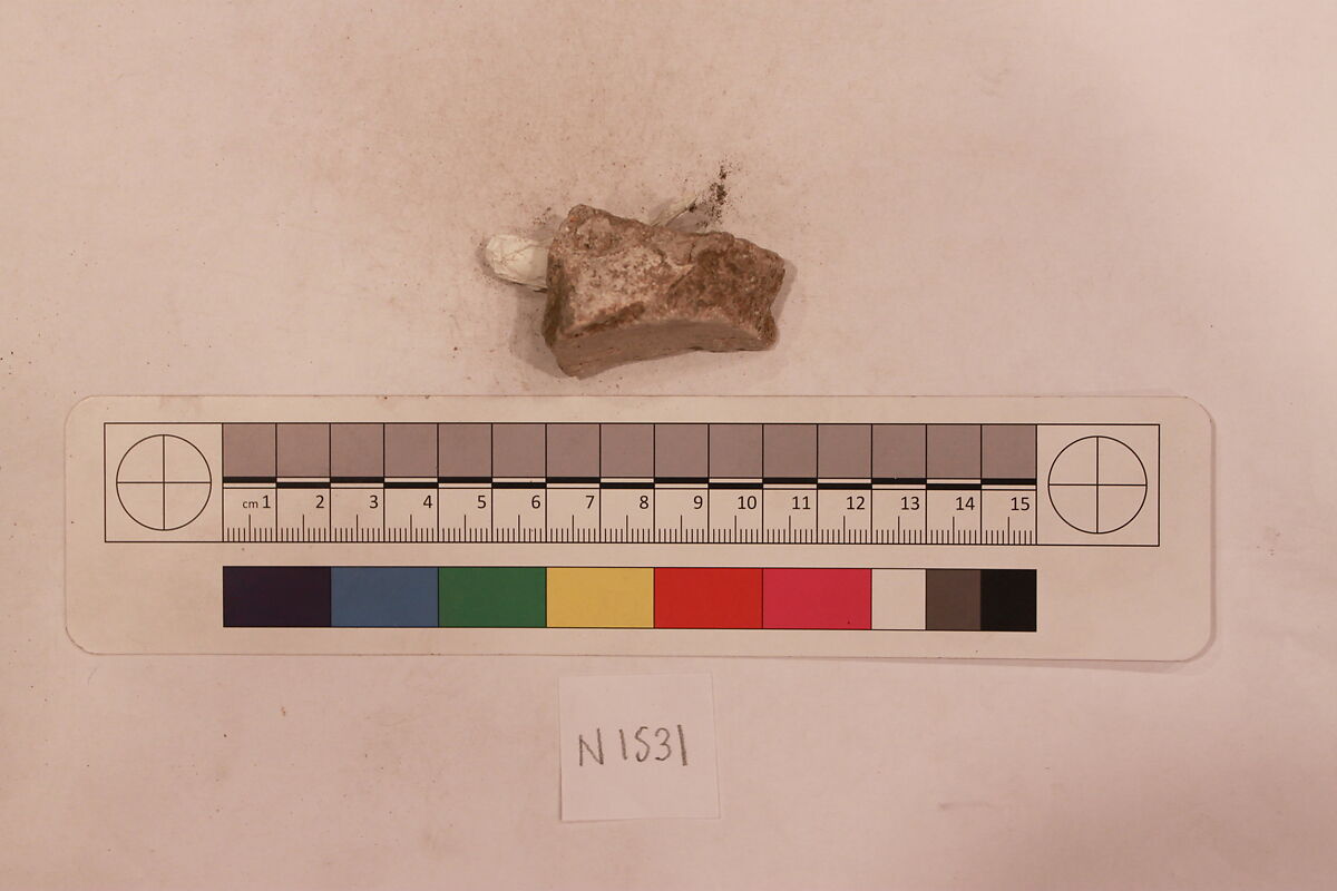 Stucco Fragment, Stucco; carved, painted