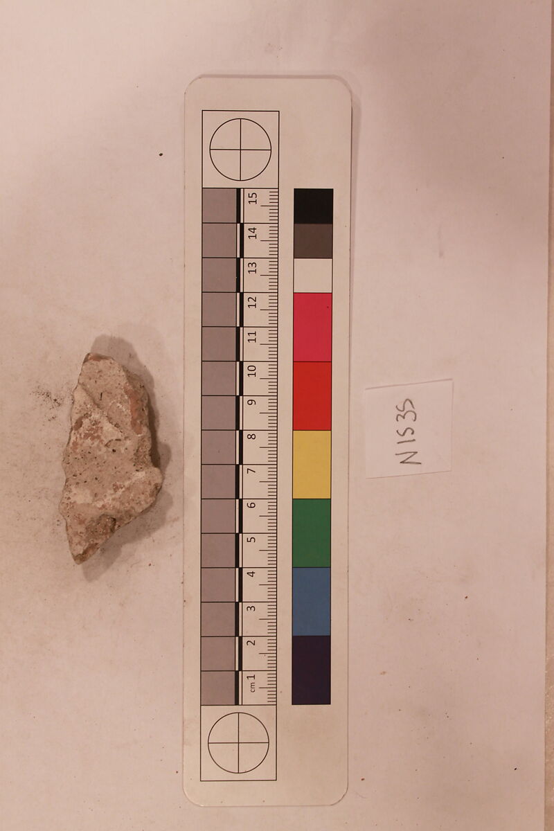 Stucco Fragment, Stucco; carved, painted