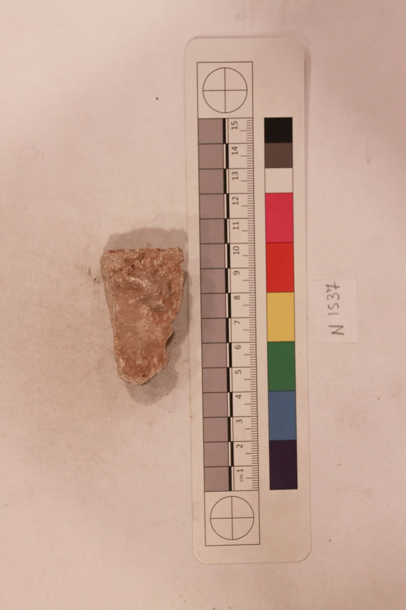Stucco Fragment, Stucco; carved, painted
