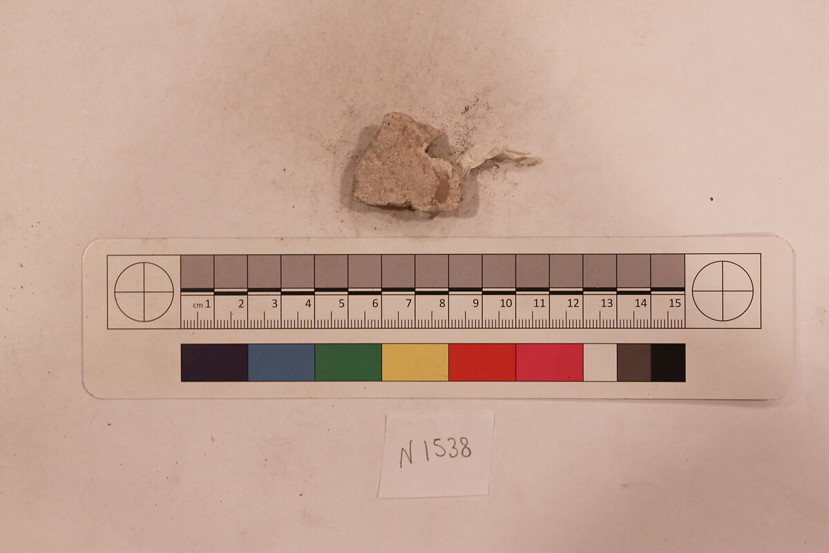Stucco Fragment, Stucco; carved, painted