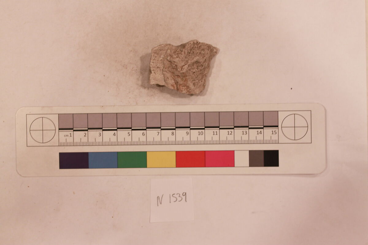 Stucco Fragment, Stucco; carved, painted