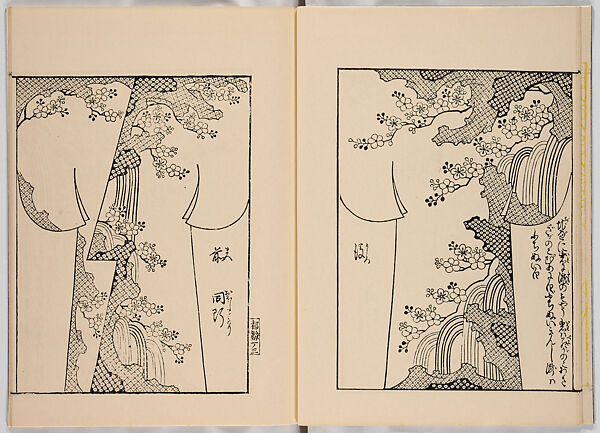 Miyako hinagata, Vol. 2 (kosode patterns from the imperial capital), Woodblock-printed book, Japan
