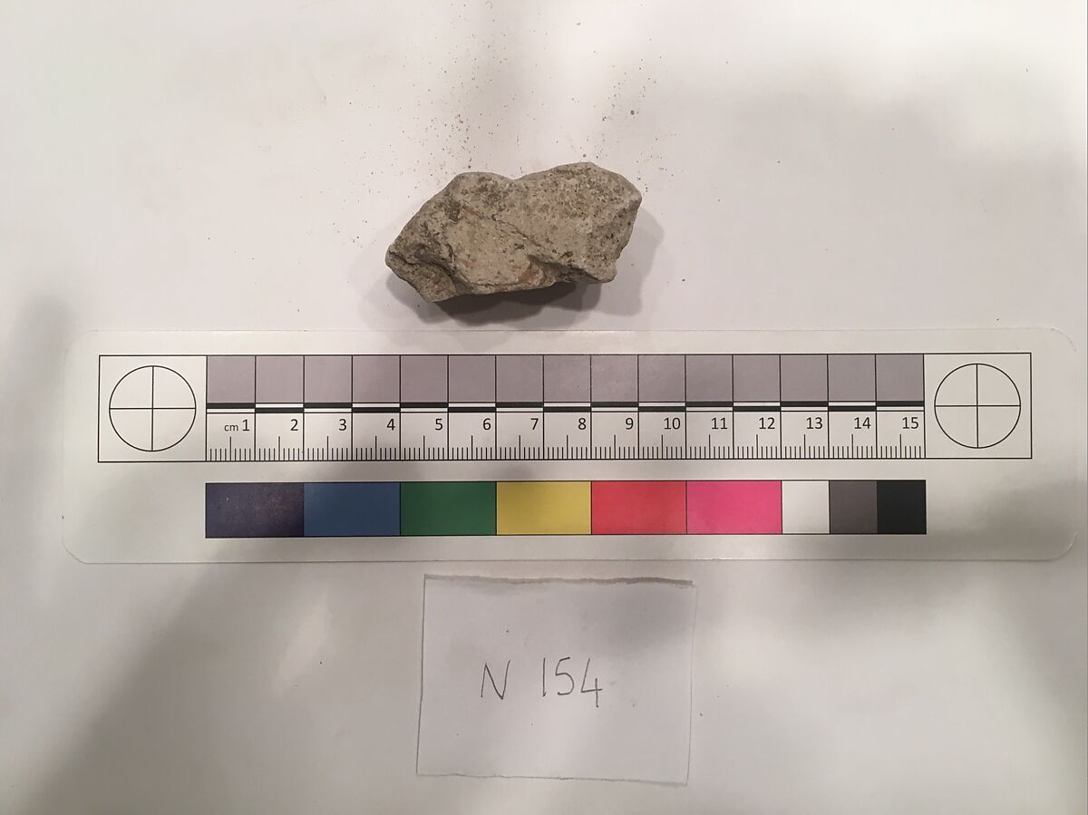 Stucco Fragment, Stucco; carved 