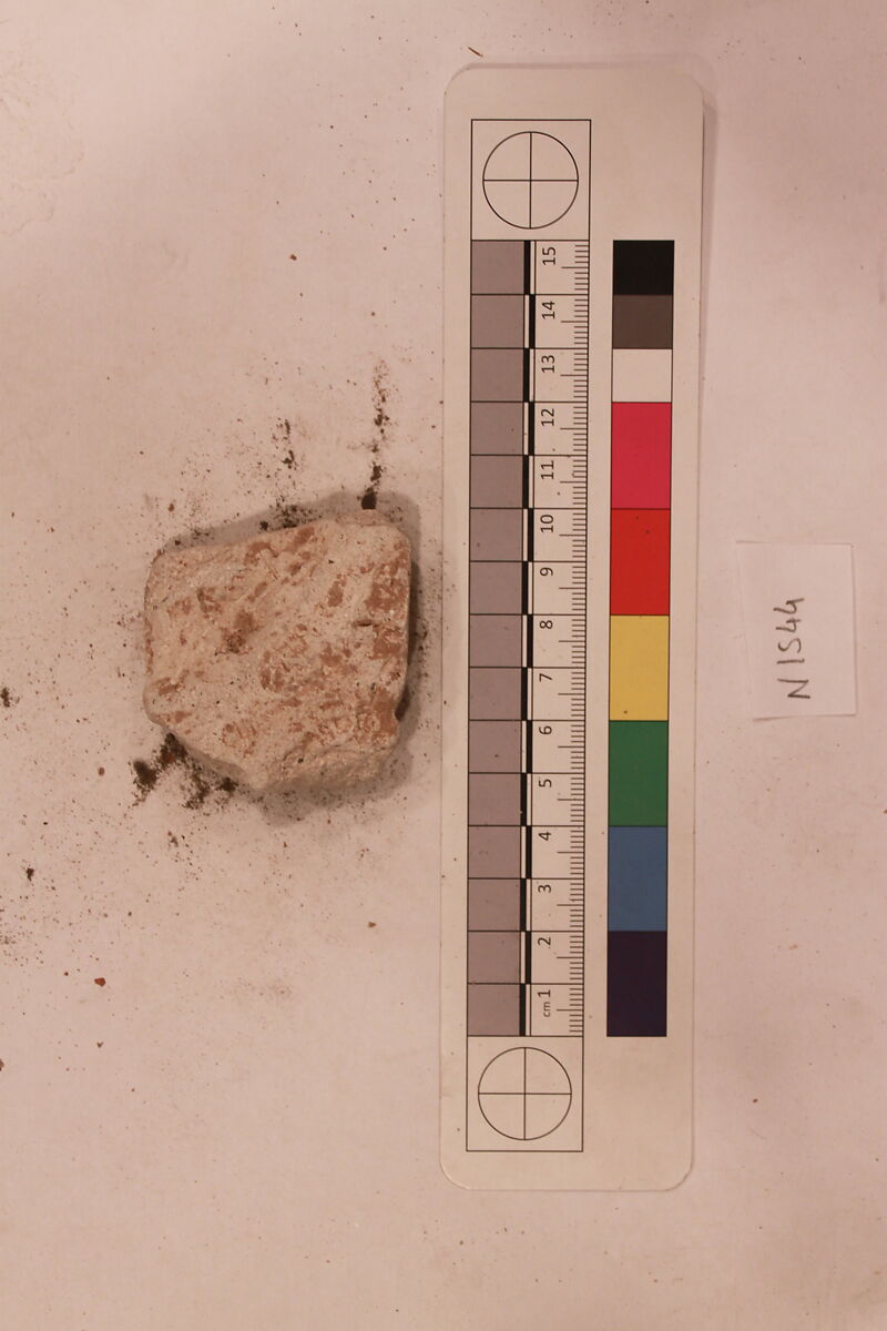 Stucco Fragment, Stucco; carved, painted