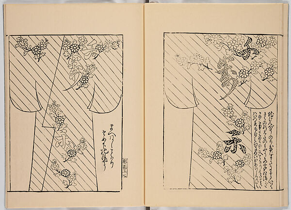 Miyako hinagata, Vol. 3 (kosode patterns from the imperial capital), Woodblock-printed book, Japan