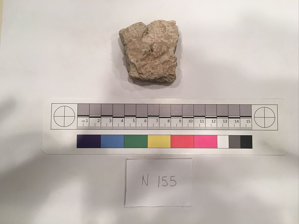Stucco Fragment, Stucco; carved, painted