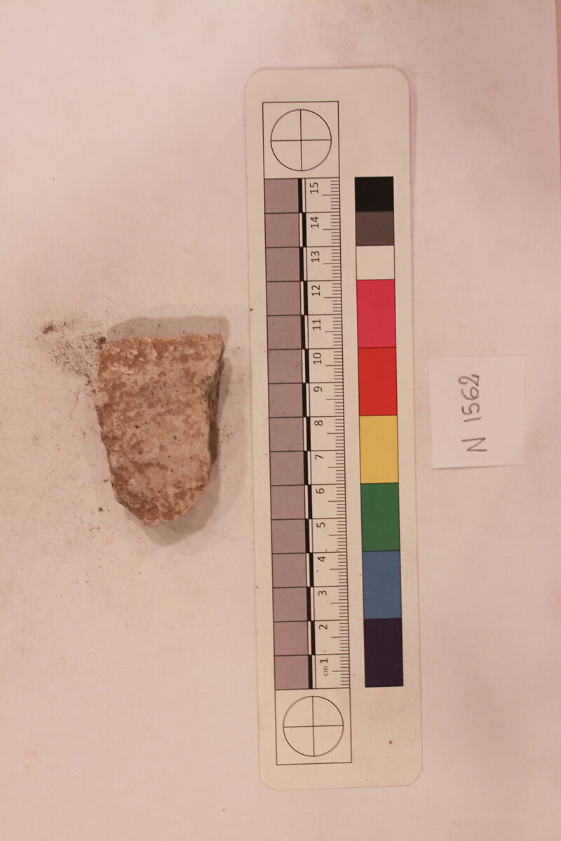 Stucco Fragment, Stucco; carved, painted