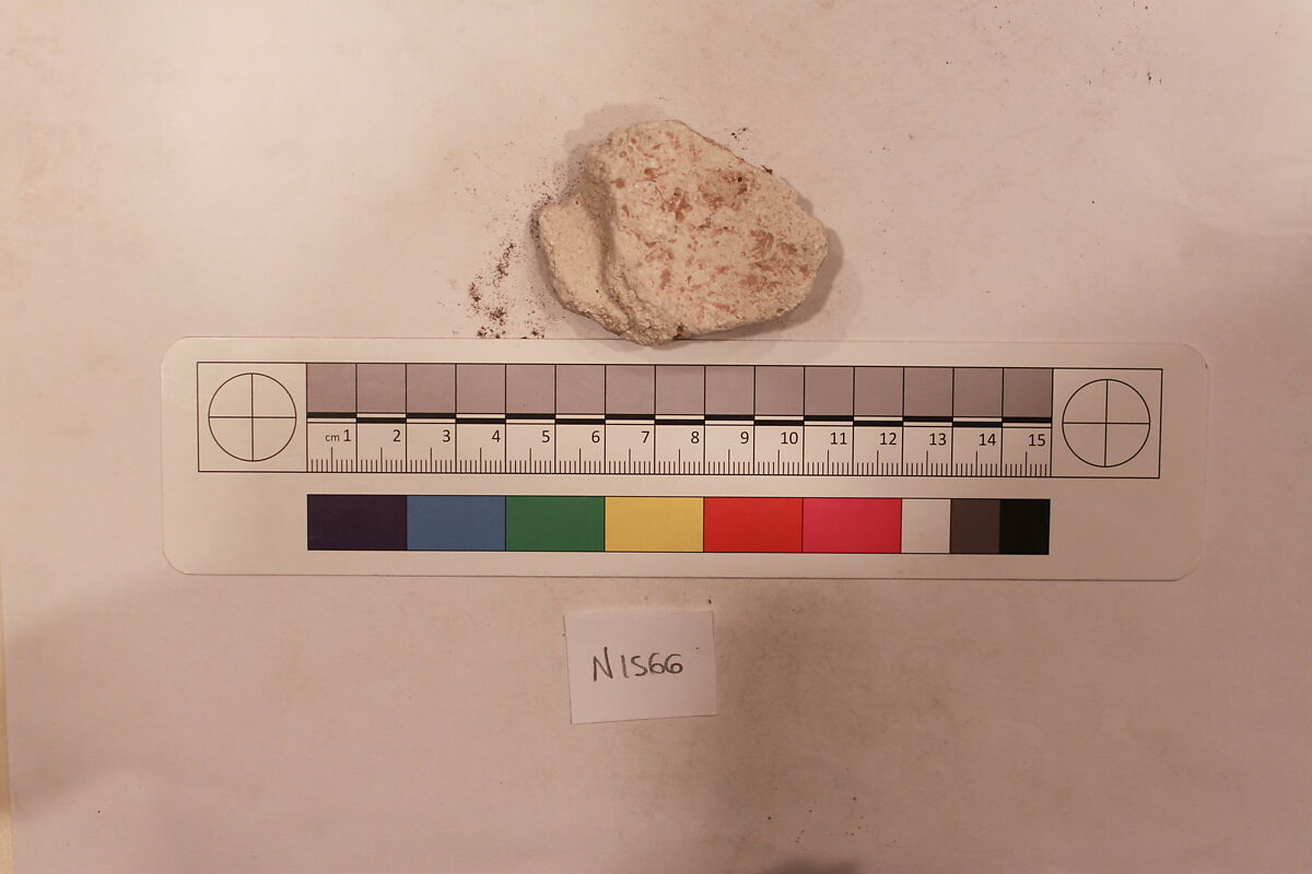 Stucco Fragment, Stucco; carved, painted