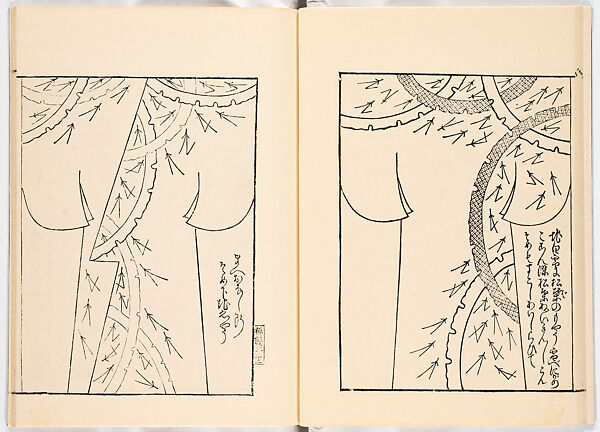 Miyako hinagata, Vol. 5 (kosode patterns from the imperial capital), Woodblock-printed book, Japan