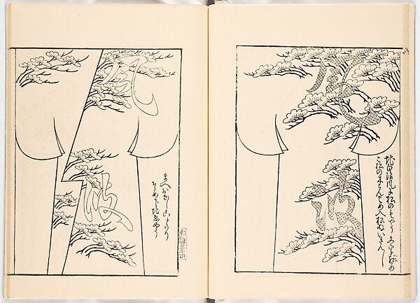 Miyako hinagata, Vol. 5 (kosode patterns from the imperial capital), Woodblock-printed book, Japan