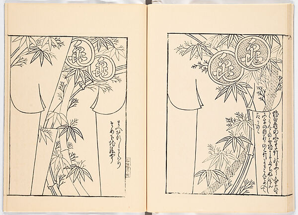 Miyako hinagata, Vol. 5 (kosode patterns from the imperial capital), Woodblock-printed book, Japan