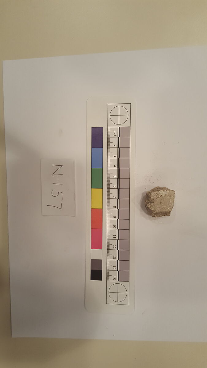 Stucco Fragment, Stucco; carved, painted