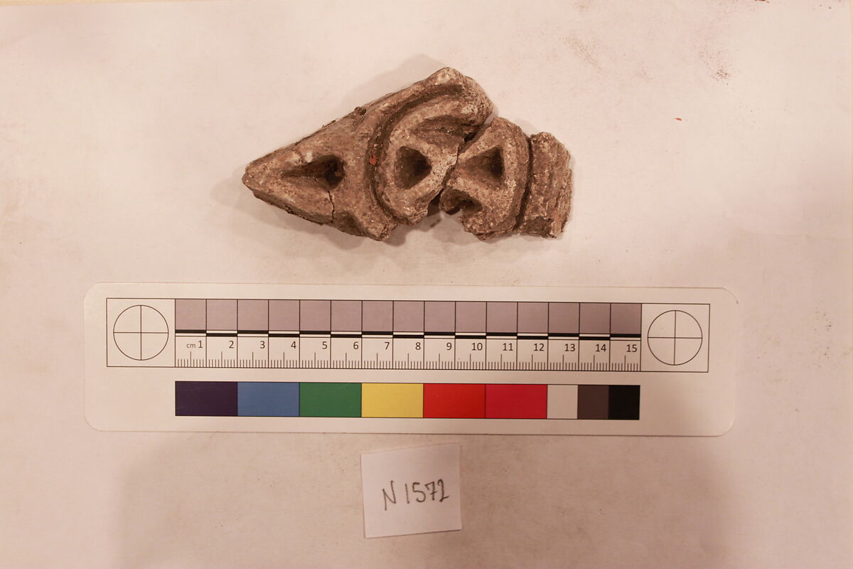 Stucco Fragment, Stucco; carved 