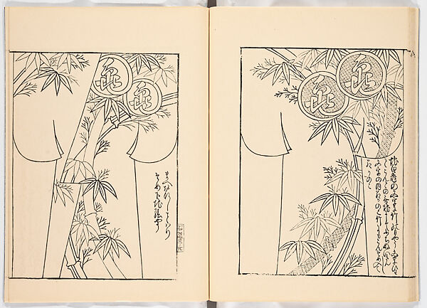 Miyako hinagata, Vol. 6 (kosode patterns from the imperial capital), Woodblock-printed book, Japan