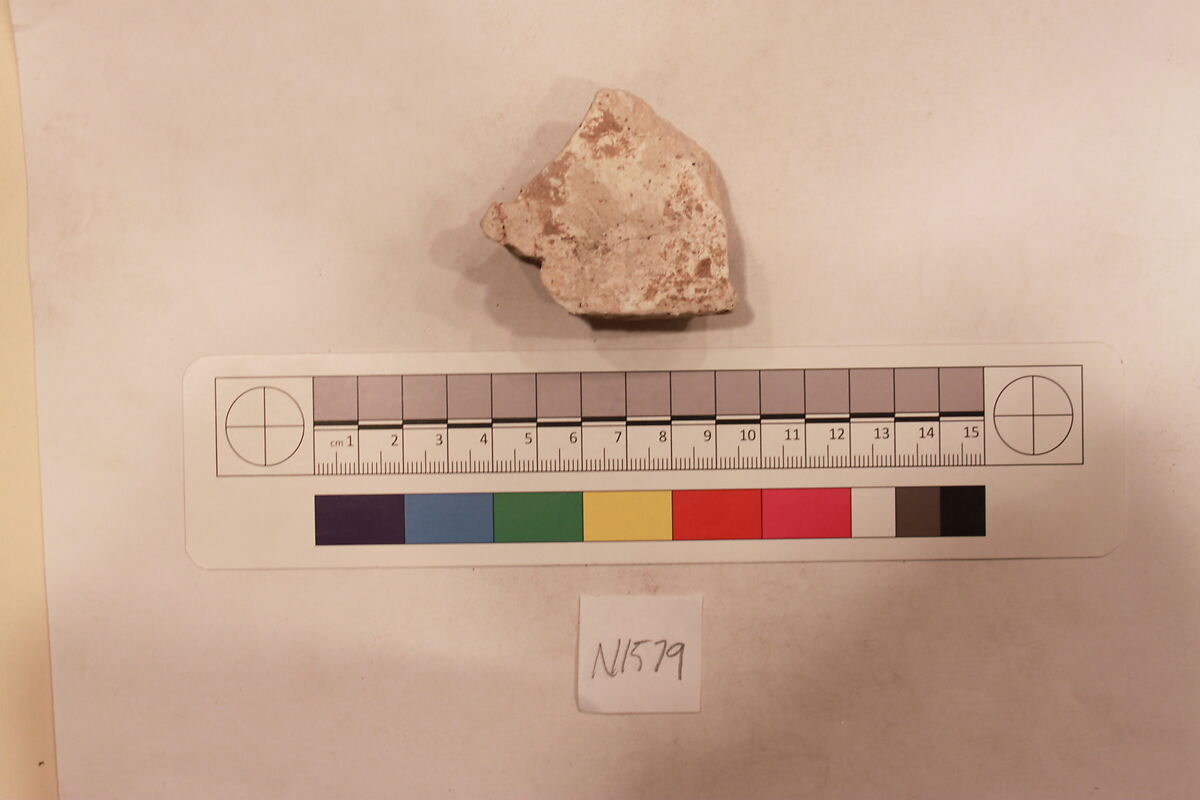 Stucco Fragment, Stucco; carved, painted