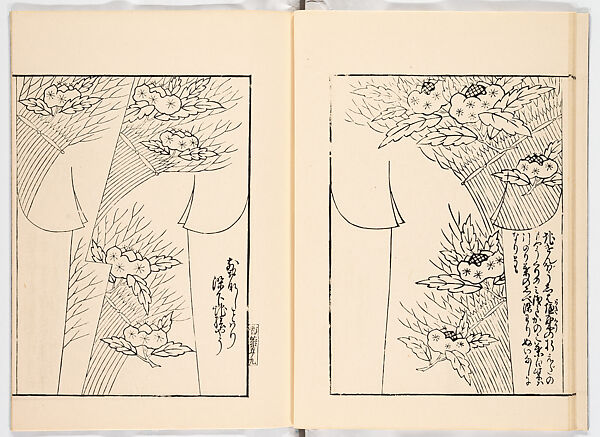 Miyako hinagata, Vol. 7 (kosode patterns from the imperial capital), Woodblock-printed book, Japan