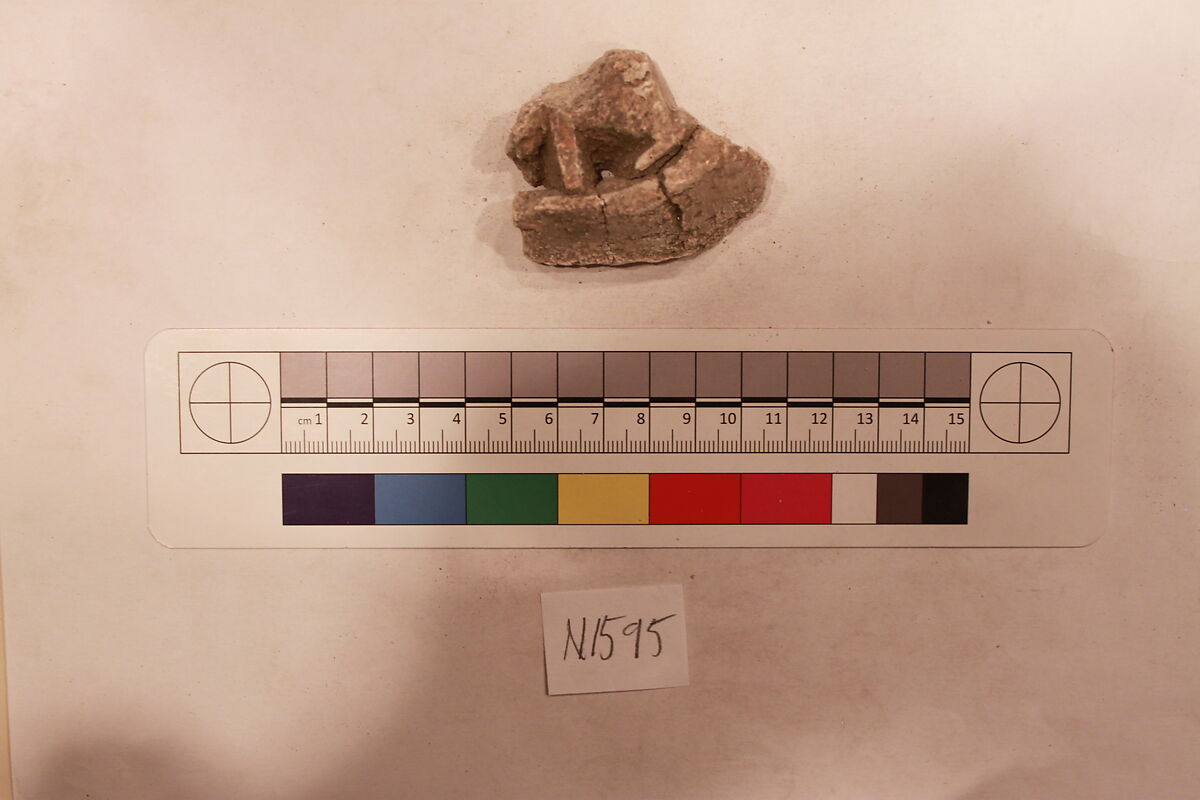 Stucco Fragment, Stucco (mortar); carved, painted
